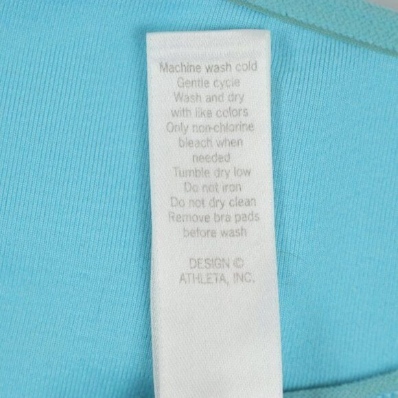 Athleta Stunner Women's Medium Blue T-Strap Activewear Support Tank Top - Picture 9 of 10